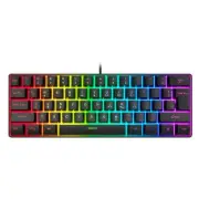 Snpurdiri 60% Wired Gaming Keyboard, RGB Backlit Ultra-Compact Mini Keyboard,...
