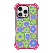 iPhone 16 Pro Bounce Case MagSafe Compatible Warped Floral Checker