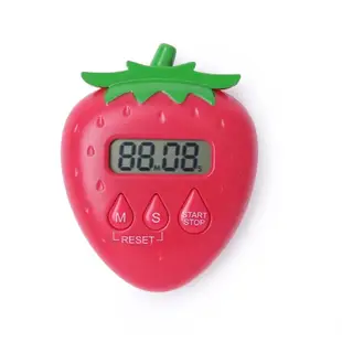 (SHUN)日本FaSoLa可愛造型 草莓 99分制 電子式 計時器 運動 廚房 烘培 倒數計時