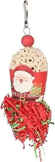 Christmas Bird Foraging Toy, Lightweight Safe Bird Chewing Toy Relieve Boredom Interesting Bright Colors Versatile for Bird Supplies
