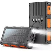 Portable Solar Power Phone Bank Charger Type-C/Micro USB Cable