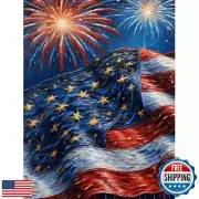 Independence Day Paint by Numbers Kit for Adults Beginners,America Flag DIY A