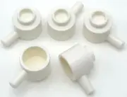 Lego 5 New White Minifigure Pan Pot Cooking Pieces with Handle Pieces
