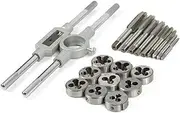 MCNVNEFSAW 20pcs Multi-Use Tap Dies Adjustable Metric Carbon Steel Hand Screw Taps Set Holder Thread Gauge Wrench Tool For Car Repair Sheet Metal Tools