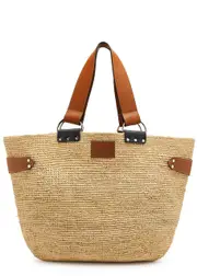 Isabel Marant Bahiba Woven Raffia Tote - Natural ONE SIZE