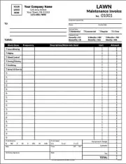 Landscape Work Order Invoice Form / 3 Part Carbonless - 8.5 x 11 - TMG141