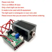 Focusable 808nm 300mw Infrared IR Laser Diode Module 12V + TTL + Fan Cooling