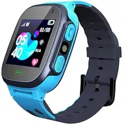 Kids Smart Watch Camera Game Watches LBS Location Anti-Lost SOS Voice Smartwatch with Flashlights for Boys Birthday Gift, Blue