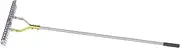 15 Inch Thatch Rake, Lawn Thatching Rake with Handle, Loosening Soil Rake for Garden, Yard