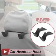 2 Pcs Universal Car Seat Headrest Hook for Hanging Purses Black 4.13"x1.73"