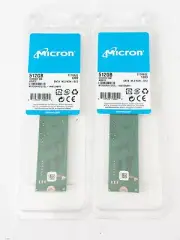 2X NEW - Micron 1300 MTFDDAV512TDL 512 GB M.2 Solid State Drives