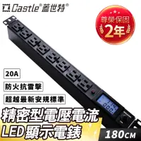 在飛比找momo購物網優惠-【Castle 蓋世特】8插 機櫃專用 鋁合金防突波電源分配