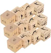 ibasenice 3 Sets Digital Sieve Dice Game Props Workout Game Dice Workout Dice Fitness Equipment Body Weight Dice Funny Dice Sports Game Dice Exercise Dice Gym Dice Toys Fun Dice Black Wooden
