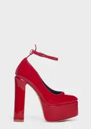 [AZALEA WANG] Luciana Patent Platform Heels