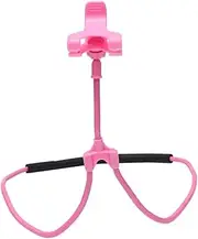 HONMEET 1Pc Flexible Mobile Phone Neck Bracket U Shape Hanging Phone Stand for Creative Lazy Use Neck Holder for Hands Viewing Pink