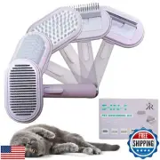 Kir Cat Brush with Release Button, Cat Comb with 5 heads, Pet Hair Remover, C