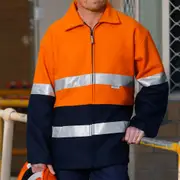 BEVIS - Hi Vis Wool Blend Bluey Jacket + 3M Tape