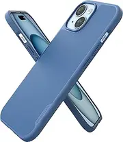 [Smartish] iPhone 15 Magnetic Case - Gripmunk Compatible with MagSafe [Lightweight + Protective] Slim/Thin Grip Cover with Microfiber Lining for Apple iPhone 15 - Blues on The Green