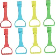 LOLIPPYY 8Pcs Stand Ring Portable Walking Assistant for Newborns Safe Pull Ring Handle for Nursery Exercise and Movement Development Support Multiple Colors