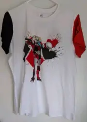 Zing Harley Quinn Women's Size L DC Comics Graphic Short Sleeves Cotton Casual