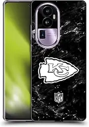 Head Case Designs Officially Licensed NFL Marble Kansas City Chiefs Artwork Soft Gel Case Compatible with Oppo Reno10 Pro+