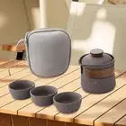 Travel Teapot Set Teacups Set Easy to Clean Porcelain Easy to Carry Kung Fu Tea