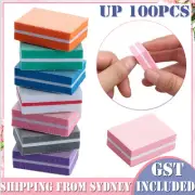 UP 100PCS Mini Nail File File Beauty Polishing Block Polish Nail Sanding Buffer