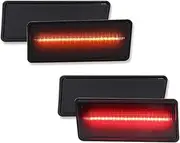 Side Mirror Indicator For Chevy For Corvette C3 1974-1979 For Fender Car LED Front/Rear Side Marker Turn Signal Lights Dynamic Sequential Blinker(4piece Amber Red)