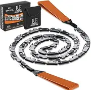 Premium Pocket Chain Saw 36 Inches 48 teeth with Pouch | Hand Saw, Wire Saw Rope Saw, Camping Saw, Survival Saw | Tree Cutting Equipment and Backpacking Gear (Orange)