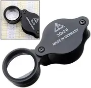 POCKET FOLDING jeweller LENS 30 X LOUPE MAGNIFYING EYE GLASS MAGNIFIER(Black)