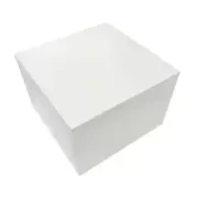White 5 Sided Cube Pedestal 18"L x 18"W x 12"H Knockdown Show Case Display Cube