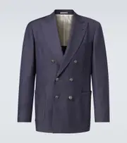 [Brunello Cucinelli] Brunello Cucinelli Wool, hemp, and silk suit jacket AU 96 blue