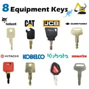 8X Excavator Key Kubota Komastu Bobcat Cat JCB HITACHI KOBELCO Machines Keys