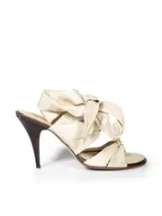 Beige Crystal Detail Sandals