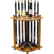 Pool Stick Holder Floor Stand, Solid Wood Billiard Pool Cue Rack, Pool OAK