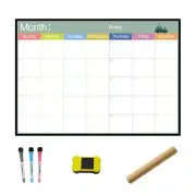 Monthly Planner Whiteboard Fridge Magnet Weekly Message Drawing Note