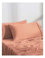 [Dreamaker] Superfine Washed Microfibre King Pillowcase Twin Pack in Pink Clay