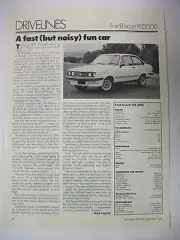 FORD 1979 ESCORT RS2000 AUSTRALIAN MAGAZINE BRIEF TEST