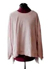 Found Sweatshirt Blush Taupe Women Side Split Hi Low Hem Tie Dye Size Small