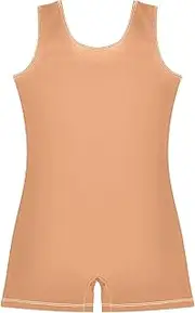 [GAIGEO] Girls Leotards for Gymnastics Toddler Unitards Dance Ballet Dance Shorts Apricot 2-3t