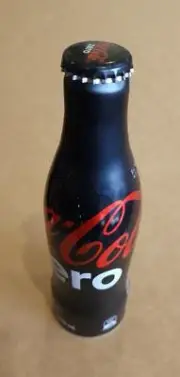 COCA COLA COKE ZERO 250 ML RARE AUSTRALIAN ALUMINIUM BOTTLE (FULL)