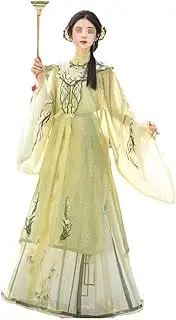 [HHCTEBEC] Chinese Traditional Hanfu Chinese Style Ming Dynasty Hanfu Horse Face Skirt,Green-M=160-165cm