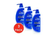 HEAD AND SHOULDERS 550mL ANTI DANDRUFF SHAMPOO AND CONDITIONER ULTRA MEN 2 IN 1 MOISTURE RECHARGE WITH DEEP SEA EXTRACT (3x Pack)