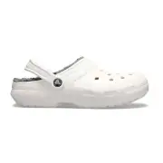 New Womens CROCS BAYA LINED CLOG 203591-10M WHITE / GRAY UNISEX SIZE TAKSE