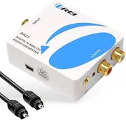 OREI Digital to Analog Audio Converter - Optical SPDIF/Coaxial to RCA L/R with 3.5mm Jack Support Headphone/Speaker Output DA21