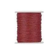 100 Yards Waxed Cotton Cord Threads Braided Beading Cord Strings 1mm Red