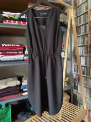 Womens - NWT Decjuba - Black Drawstring Dress - Size 8