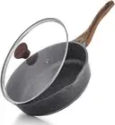 Nonstick Deep Frying Pan Skillet, 10/11/12-Inch Saute Pan with Lid, St