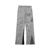 Gallery Dept Speckled Graffiti Guard Pants Straight Jeans Men's And Women's Casual Pants Gray