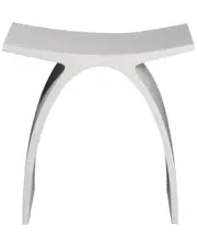 ALFI Arched White Matte Solid Surface Resin Bathroom/Shower Stool